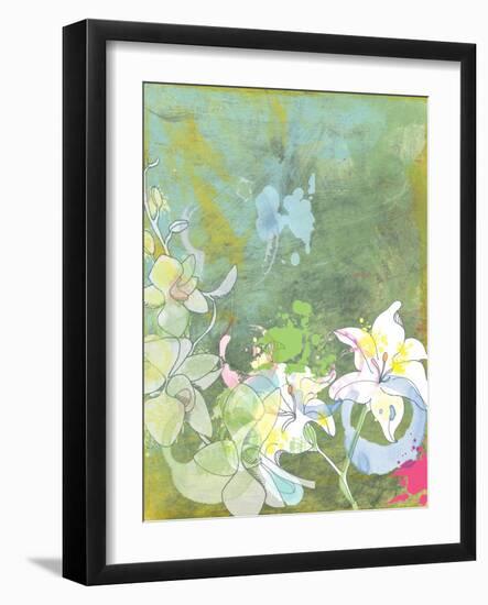 Lilies and Orchids-Jan Weiss-Framed Art Print