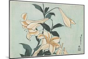 Lilies, C. 1832-Katsushika Hokusai-Mounted Giclee Print