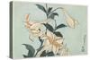 Lilies, C. 1832-Katsushika Hokusai-Stretched Canvas