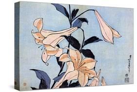 Lilies, C1830-Katsushika Hokusai-Stretched Canvas