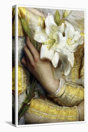 Lilies detail Gustav Pope 1895-Vintage Lavoie-Stretched Canvas