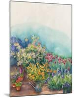 Lilies, Flowers in the Gardenspring Watering Can-ZPR Int’L-Mounted Giclee Print