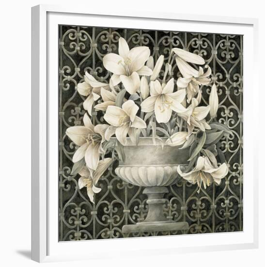 Lilies in Urn-Linda Thompson-Framed Giclee Print