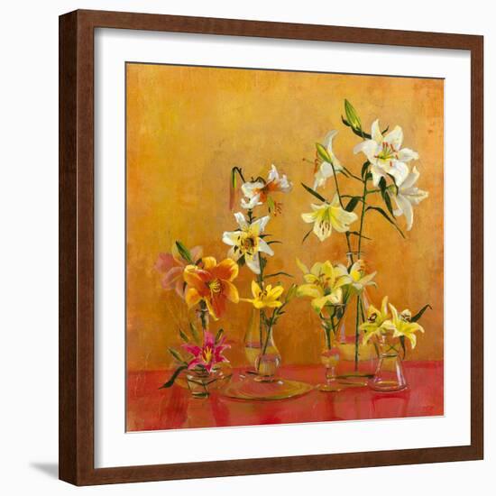 Lilies In Vases I-Danson-Framed Giclee Print