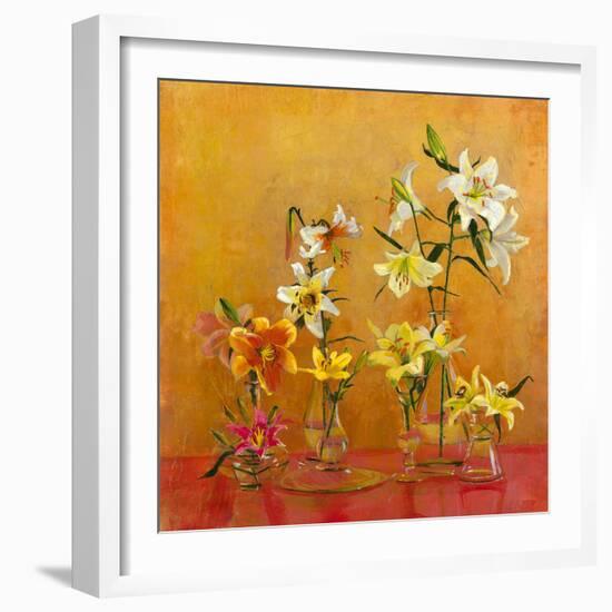 Lilies In Vases I-Danson-Framed Giclee Print