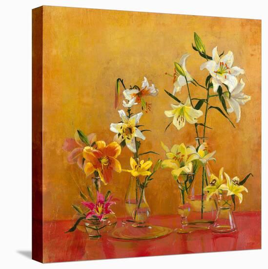 Lilies In Vases I-Danson-Stretched Canvas