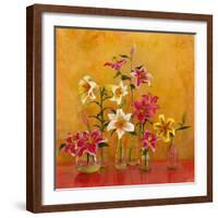 Lilies In Vases II-Danson-Framed Giclee Print