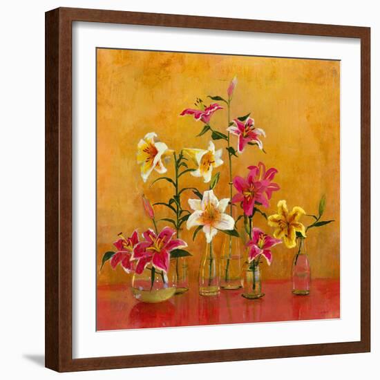 Lilies In Vases II-Danson-Framed Giclee Print