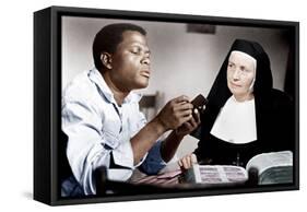 LILIES OF THE FIELD, from left: Sidney Poitier, Lilia Skala, 1963-null-Framed Stretched Canvas