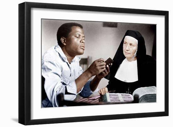 LILIES OF THE FIELD, from left: Sidney Poitier, Lilia Skala, 1963-null-Framed Photo