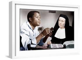 LILIES OF THE FIELD, from left: Sidney Poitier, Lilia Skala, 1963-null-Framed Photo