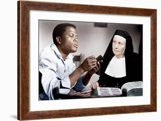 LILIES OF THE FIELD, from left: Sidney Poitier, Lilia Skala, 1963-null-Framed Photo