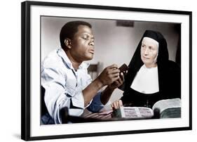 LILIES OF THE FIELD, from left: Sidney Poitier, Lilia Skala, 1963-null-Framed Photo