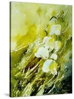 Lilies of the Valley Watercolor-Pol Ledent-Stretched Canvas