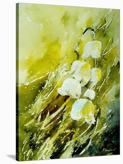 Lilies of the Valley Watercolor-Pol Ledent-Stretched Canvas