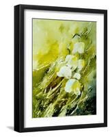 Lilies of the Valley Watercolor-Pol Ledent-Framed Art Print