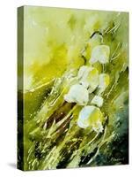 Lilies of the Valley Watercolor-Pol Ledent-Stretched Canvas