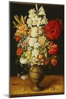 Lilies, Peonies, Tulips, Roses, Anemones and Other Flowers-Osias Beert-Mounted Giclee Print