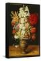 Lilies, Peonies, Tulips, Roses, Anemones and Other Flowers-Osias Beert-Framed Stretched Canvas