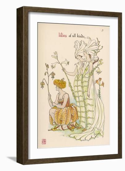 Lilies Personified-Walter Crane-Framed Art Print
