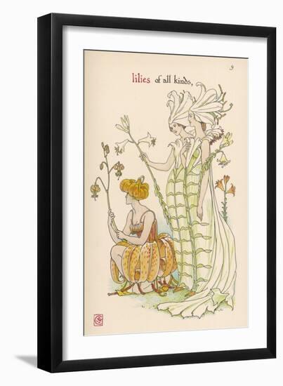 Lilies Personified-Walter Crane-Framed Art Print