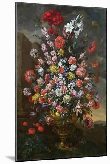 Lilies, Tulips, Carnations, Peonies, Convolvuli and Other Flowers, 1718-Sir William Beechey-Mounted Giclee Print