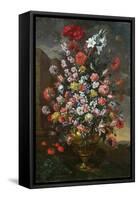 Lilies, Tulips, Carnations-Bartolomeo Bimbi-Framed Stretched Canvas