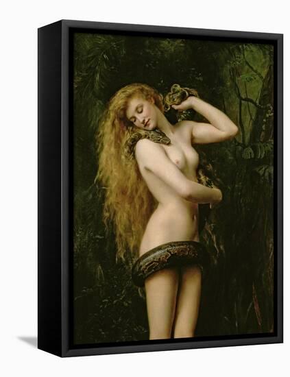 Lilith, 1887 (Detail)-John Collier-Framed Stretched Canvas