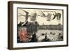 Lille Nord, Portez Lui, Schwalben, Marktplatz, Autos-null-Framed Giclee Print