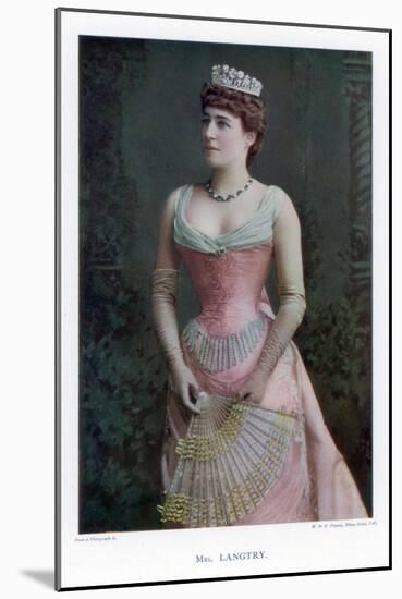 Lillie Langtry, British Actress, 1901-W&d Downey-Mounted Giclee Print