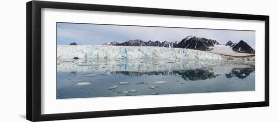 Lilliehook Glacier in Lilliehook Fjord, a Branch of Cross Fjord, Spitsbergen Island-G&M Therin-Weise-Framed Photographic Print