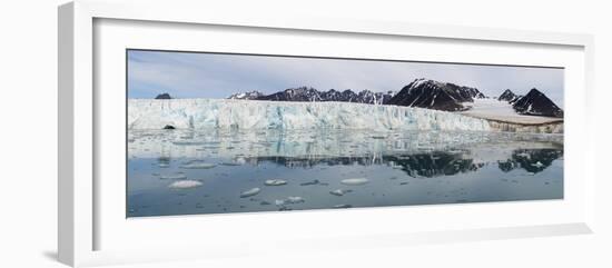 Lilliehook Glacier in Lilliehook Fjord, a Branch of Cross Fjord, Spitsbergen Island-G&M Therin-Weise-Framed Photographic Print