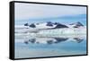 Lilliehook Glacier in Lilliehook Fjord, a Branch of Cross Fjord, Spitsbergen Island-G&M Therin-Weise-Framed Stretched Canvas