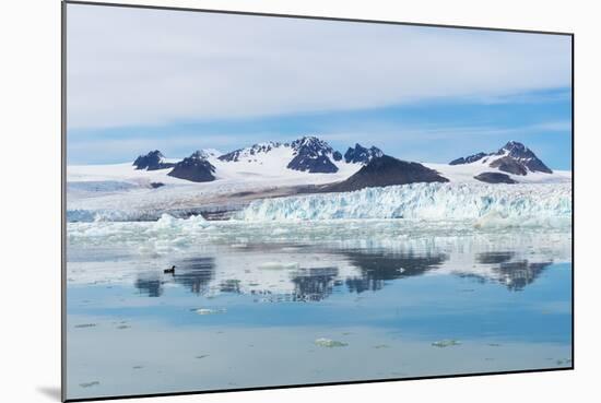 Lilliehook Glacier in Lilliehook Fjord, a Branch of Cross Fjord, Spitsbergen Island-G&M Therin-Weise-Mounted Photographic Print