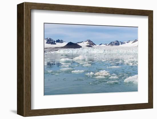 Lilliehook Glacier in Lilliehook Fjord, a Branch of Cross Fjord, Spitsbergen Island-G&M Therin-Weise-Framed Photographic Print