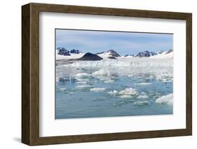 Lilliehook Glacier in Lilliehook Fjord, a Branch of Cross Fjord, Spitsbergen Island-G&M Therin-Weise-Framed Photographic Print