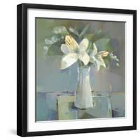 Lillies and Freesias-Sarah Simpson-Framed Giclee Print