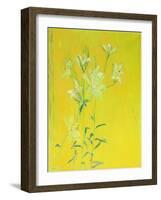 Lillies on Yellow-David Alan Redpath Michie-Framed Giclee Print