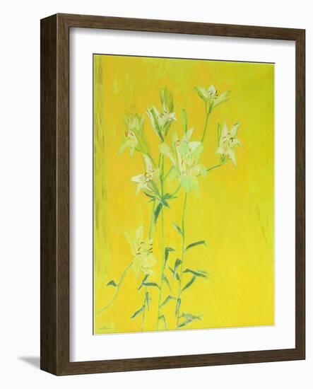 Lillies on Yellow-David Alan Redpath Michie-Framed Giclee Print