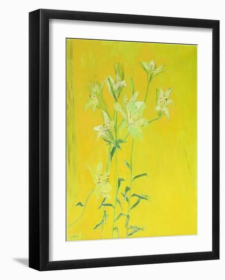 Lillies on Yellow-David Alan Redpath Michie-Framed Giclee Print