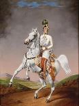 Portrait of Franz Joseph I of Austria on Horseback, 1855-Lilly König-Framed Giclee Print