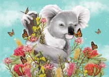 Koala Butterfly-Lilly Perrott-Laminated Art Print