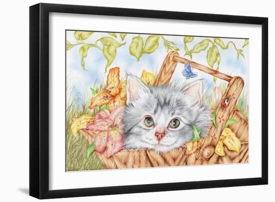 Lily Basket-Karen Middleton-Framed Giclee Print