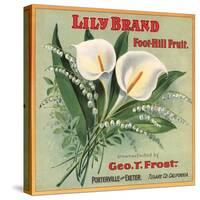 Lily Brand - Porterville, California - Citrus Crate Label-Lantern Press-Stretched Canvas