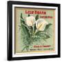 Lily Brand - Porterville, California - Citrus Crate Label-Lantern Press-Framed Art Print