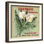 Lily Brand - Porterville, California - Citrus Crate Label-Lantern Press-Framed Art Print