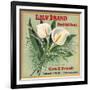 Lily Brand - Porterville, California - Citrus Crate Label-Lantern Press-Framed Art Print