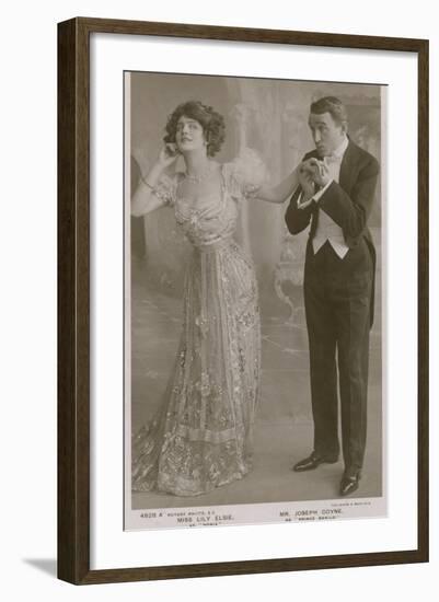 Lily Elsie and Joseph Coyne in the Merry Widow-null-Framed Photographic Print