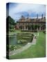Lily Gardens and Strode House, Barrington Court, Somerset, England, United Kingdom-Chris Nicholson-Stretched Canvas