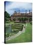 Lily Gardens and Strode House, Barrington Court, Somerset, England, United Kingdom-Chris Nicholson-Stretched Canvas